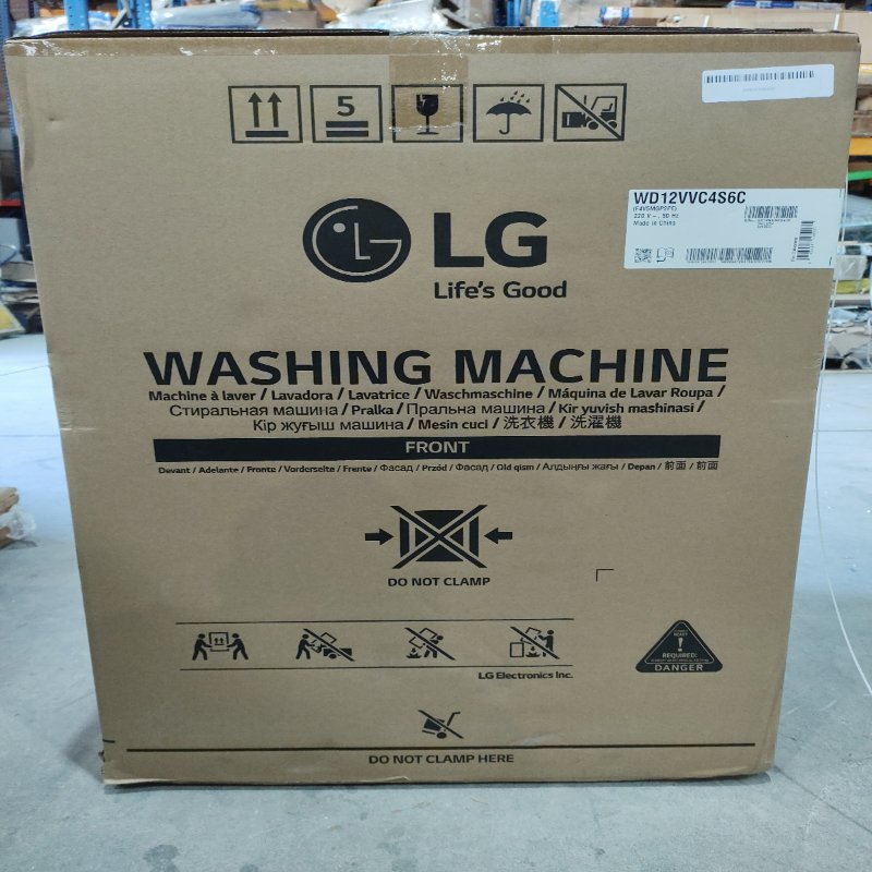 Lavadora/ Secadora LG WD12VVC4S6C 12kg/7kg Carga Frontal