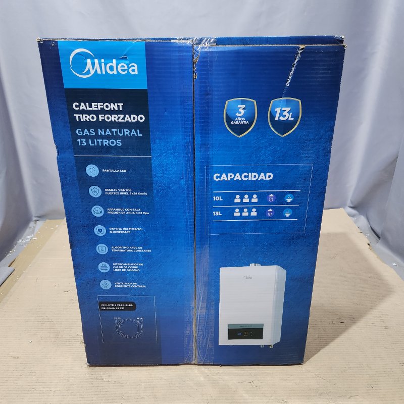 Calefont Tiro Forzado Midea MGWH13-26EQPCLW-GN 13 Litros Gas Natural 220V