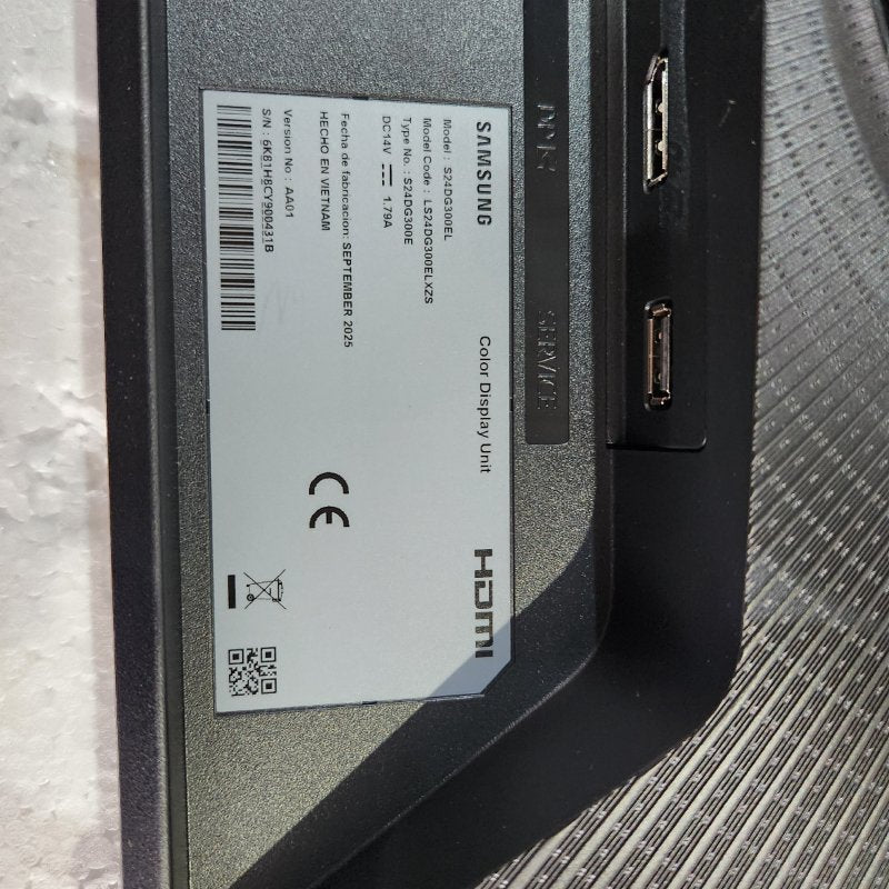 Monitor Gamer Samsung Odyssey G3 S24DG300EL 24 pulgadas