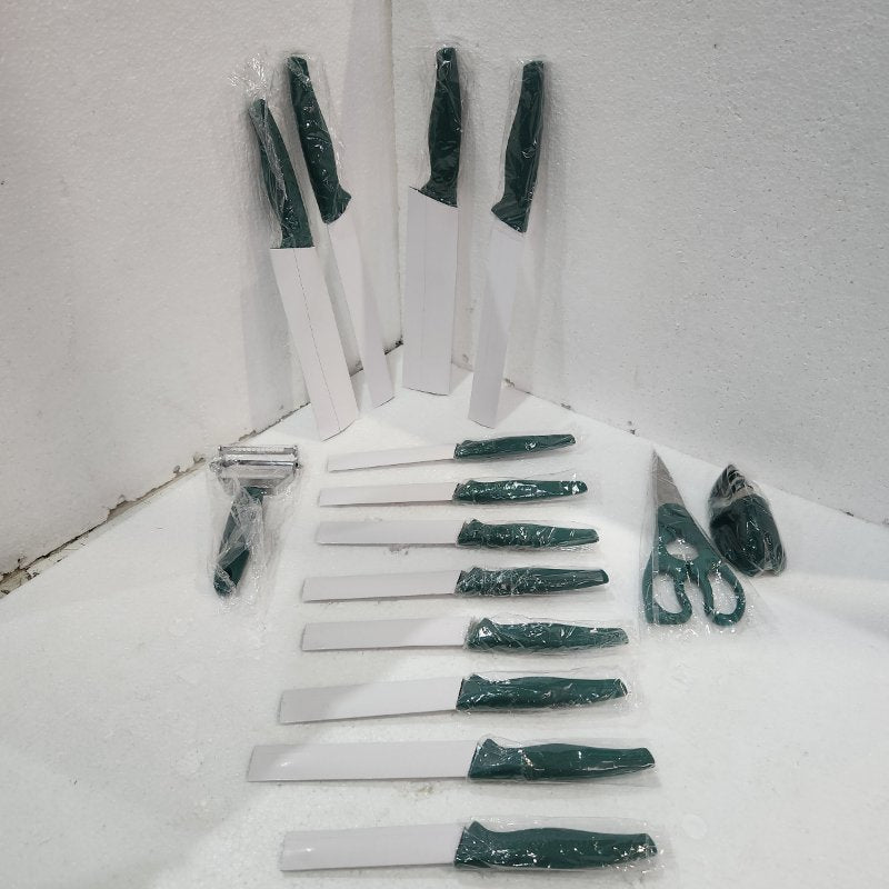 Juego de Cuchillos Wanbasion 16 Piezas Verde Oscuro
