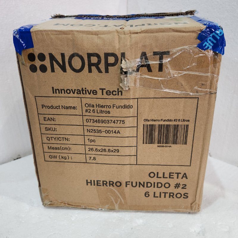 Olla de Hierro Fundido Norplat #2 6 Litros 23.5x29 cm
