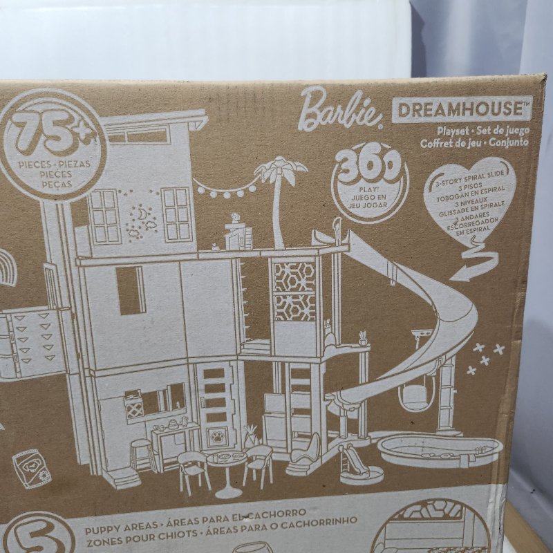 Casa de muñecas Dreamhouse Barbie Mattel HMX10-9564 75 piezas