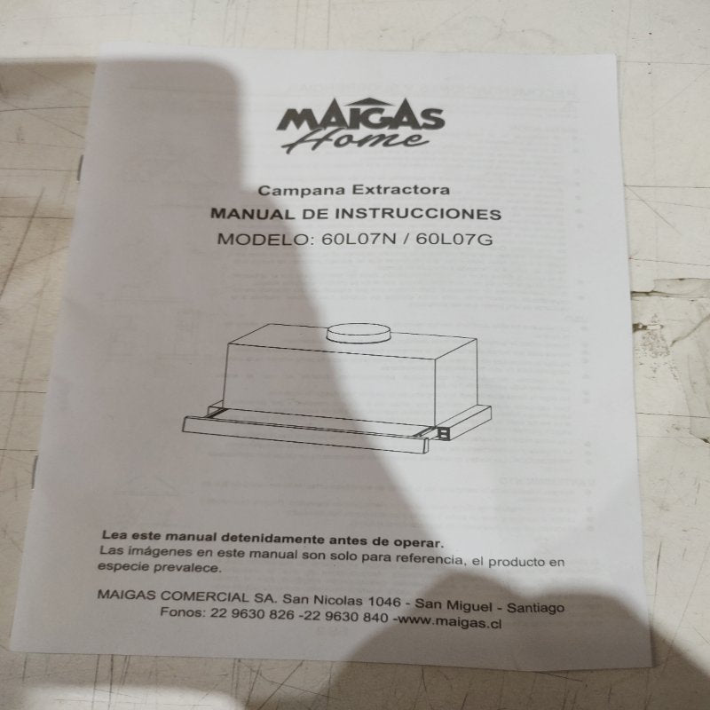 Campana Extractora Retráctil Maigas 60L07N 60 cm