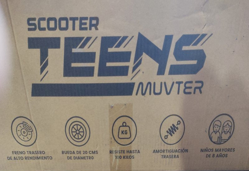 Scooter Eléctrico Muvter Teens MT01, Negro