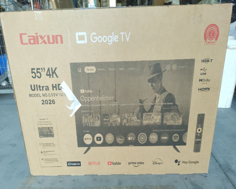 Smart TV 4K UHD Caixun Google TV 55 Pulgadas