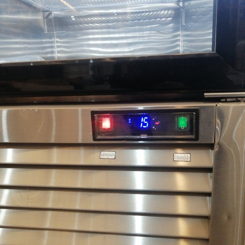 Refrigerador 1 Pta Vidrio Ventus Vr1ps-700v Acero Inox. 580l