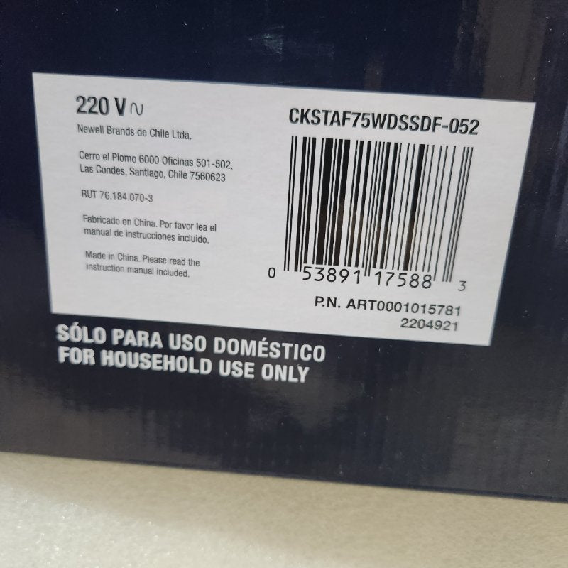 Freidora de Aire Digital Oster CKSTAF75WDSSDF-052 7.5 Litros 10 Programas