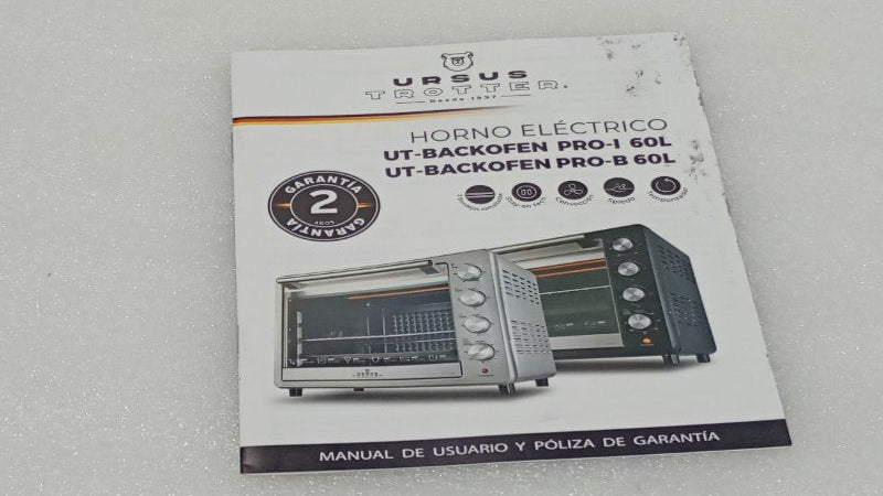 Horno Eléctrico Ursus Trotter UT-BACKOFEN PRO-I 60 Litros
