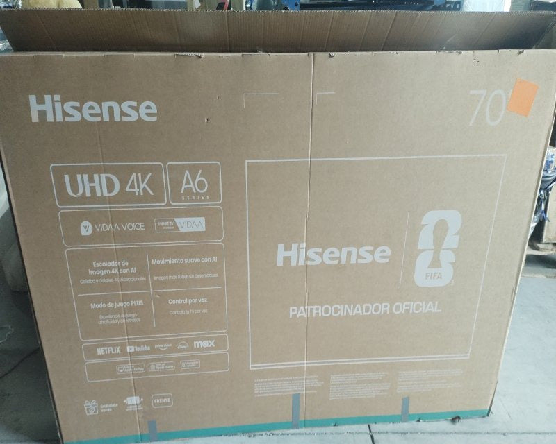 Smart TV UHD 4K Hisense 70A6NV 70 pulgadas