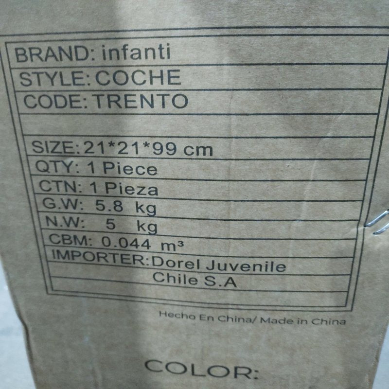 Coche de Paseo Trento Gris Infanti