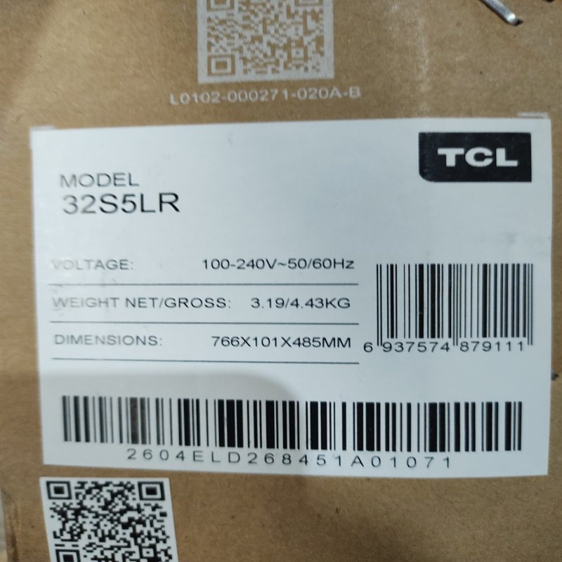 Smart TV TCL 32S5LR 32 Pulgadas
