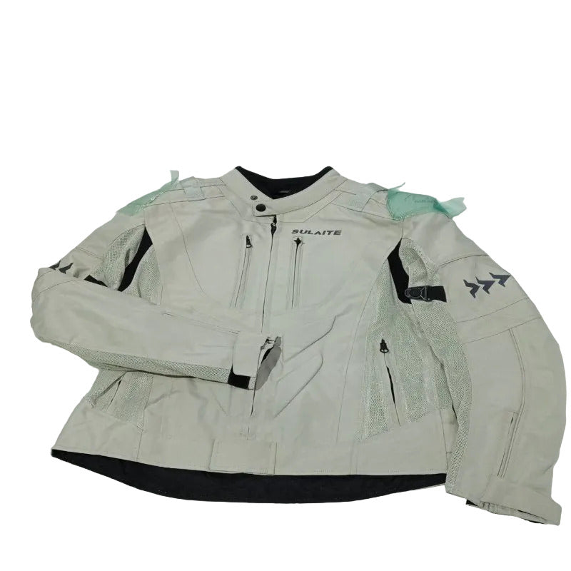 Chaqueta de Motocicleta SULAITE Beige M Hombre Transpirable de Verano