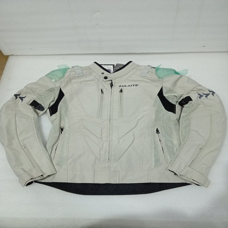 Chaqueta de Motocicleta SULAITE Beige M Hombre Transpirable de Verano
