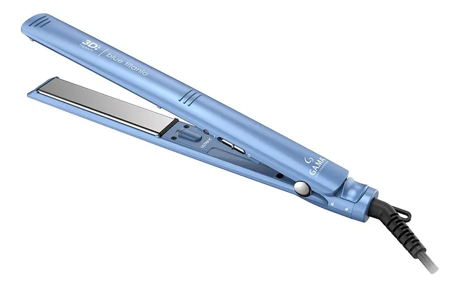 Plancha de Cabello Gama Elegance 3D Therapy Ultra Ion Blue Titanio - 230 °C / 450 °F