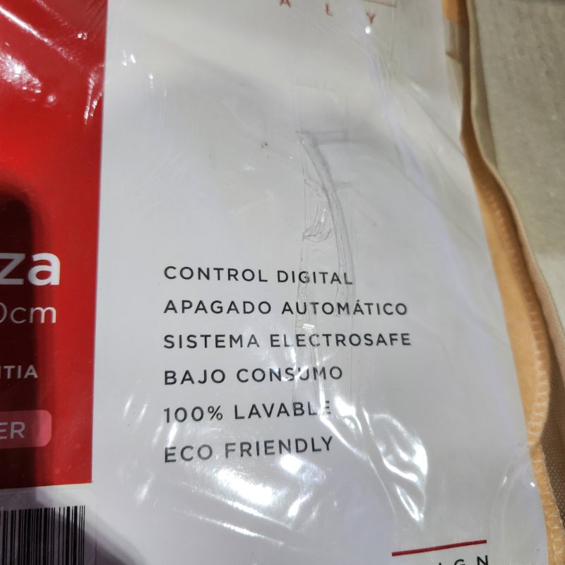 Calienta Cama Gama Control Digital Naranjo 1 Plaza 150x80 cm