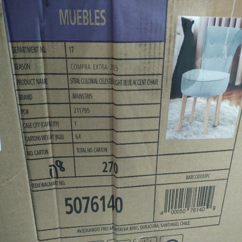 Sitial Mainstays Colonial Gris 47x55x72 cm