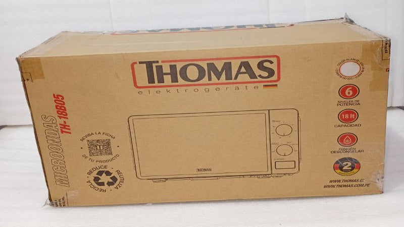 Microondas Thomas TH-18B05 18 Litros, Blanco