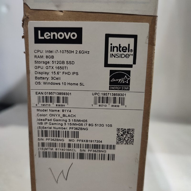 Notebook Lenovo Ideapad Gaming 3 15IMH05 Intel i7 8GB 512GB (Reacondicionado)
