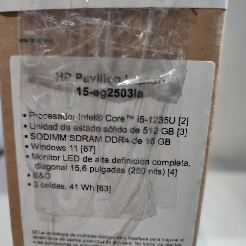 Notebook HP 15-EG2503LA 15.6" Intel Core i5 512GB 16GB (Reacondicionado)