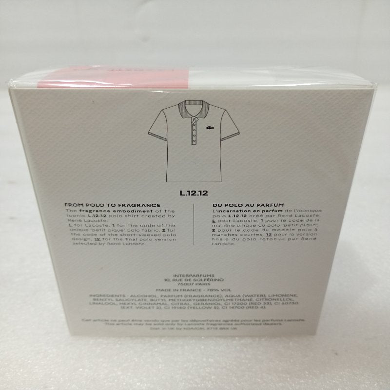 Perfume Lacoste L.12.12 Rose 100 ml Femenino