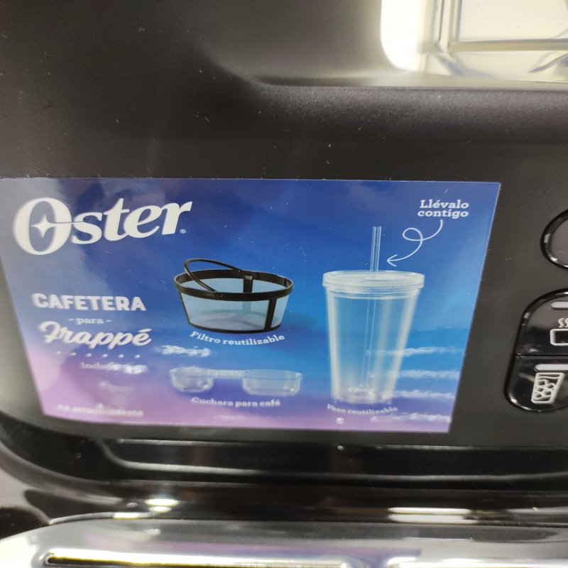 Cafetera para Frappé Oster con Licuadora 3 en 1 BVSTDC03B – 650 ml, 220V