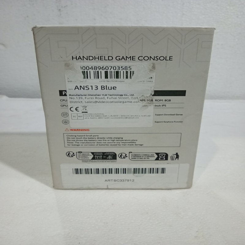 Consola Retro Gaming Gaminja con Pantalla IPS de 4 Pulgadas, Azul