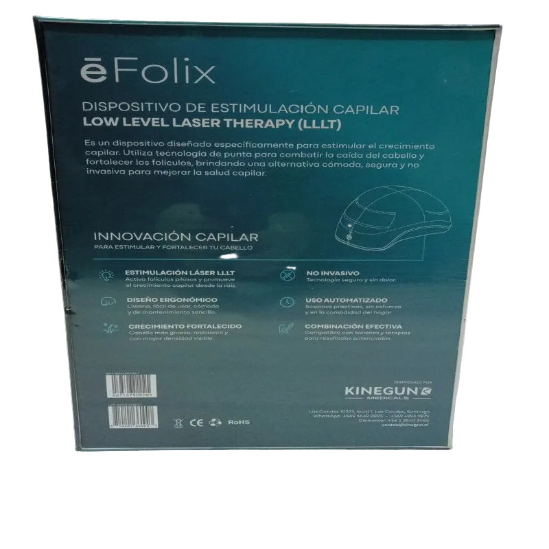 Casco Láser para Crecimiento Capilar LLLT Eniks Efolix Blanco