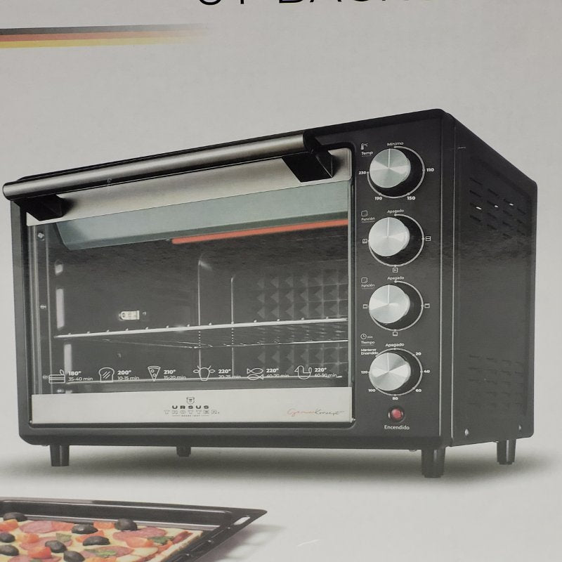 Horno Eléctrico Ursus Trotter UT-BACKOFEN- PRO- B Negro, 38 Litros