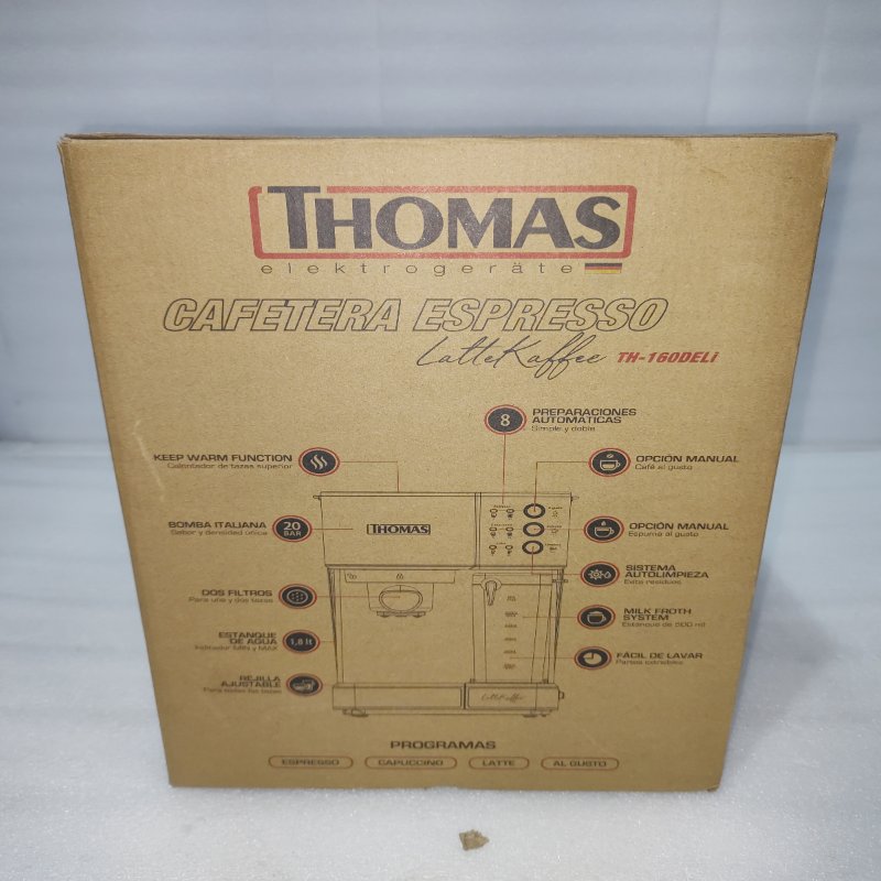 Cafetera Espresso Thomas TH-160DELI Inox – 20 Bar