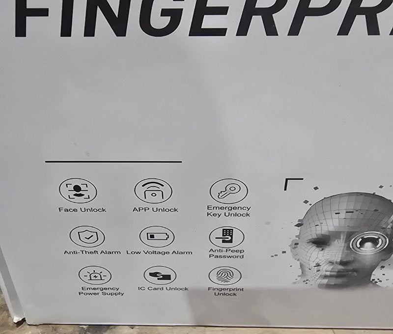 Cerradura Inteligente con Reconocimiento Facial Sin Marca Negro