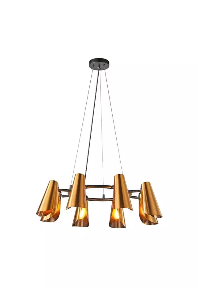 Lámpara de Colgar Rossí 8 Luces E14 Bronce BP