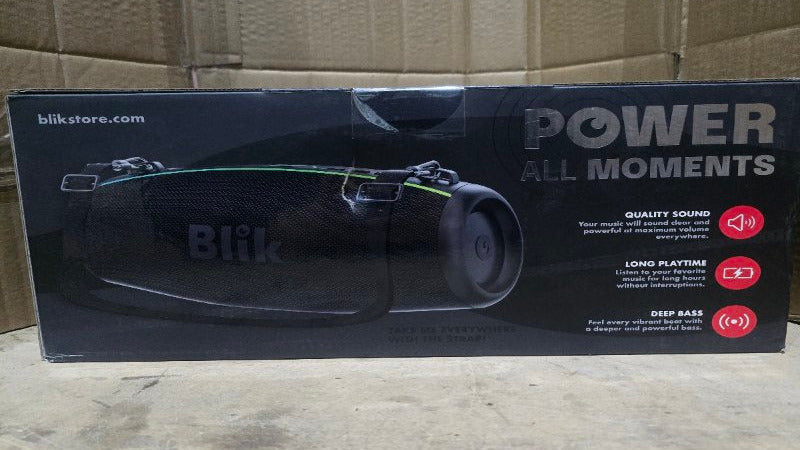 Parlante Bluetooth Portátil BLIK BeatBass Negro 60 W