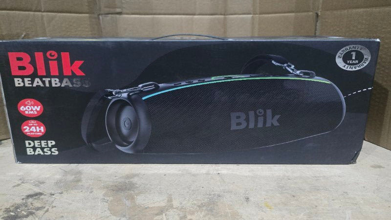 Parlante Bluetooth Portátil BLIK BeatBass Negro 60 W