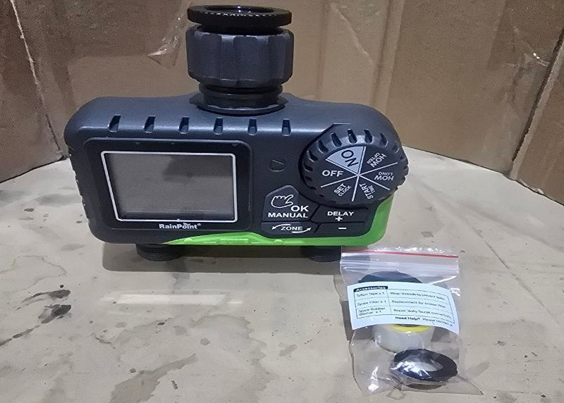 Programador de Riego Automático Rainpoint ITV205 Controlador Digital 2 Zonas
