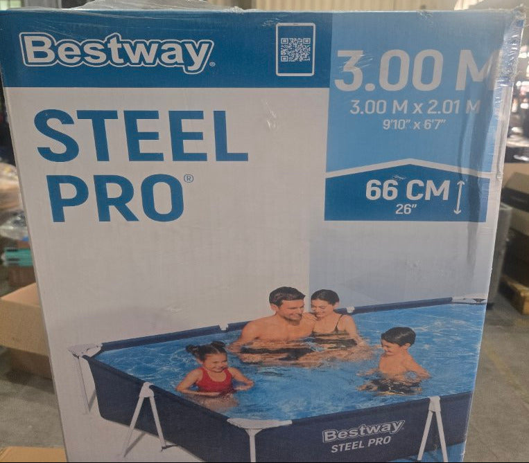 Piscina Rectangular Bestway Steel Pro 3.00m x 2.01m x 66cm