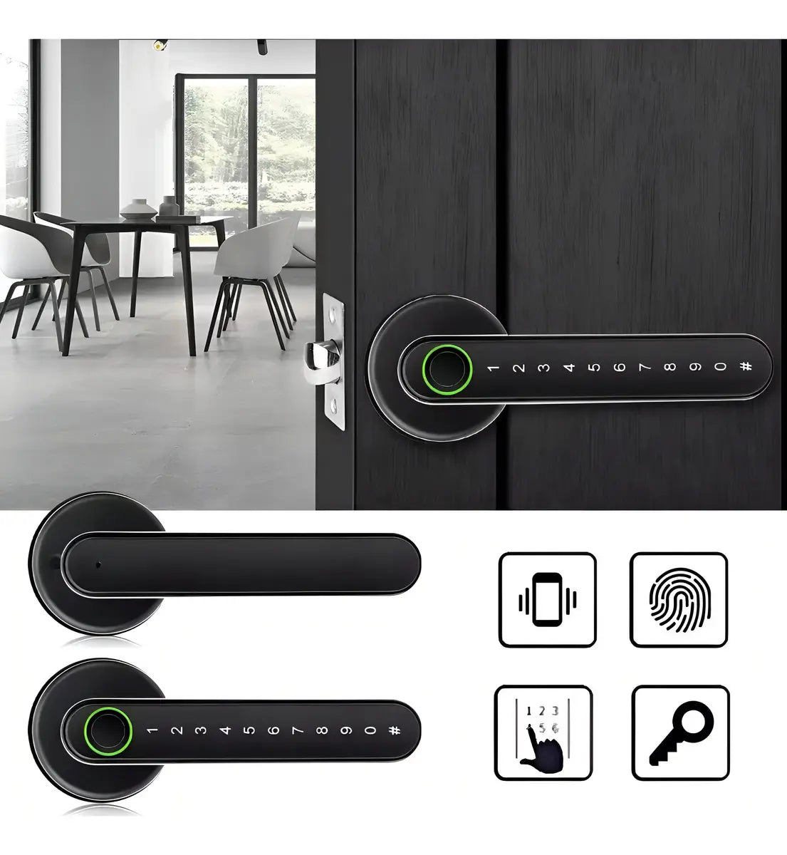 Cerradura Inteligente Agdet con Huella Digital WiFi, App Tuya