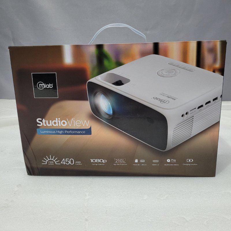 Proyector de Video Portátil MLAB 9397 1080p, Blanco