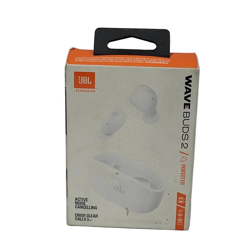 Auriculares Bluetooth JBL Wave Buds 2, Blanco