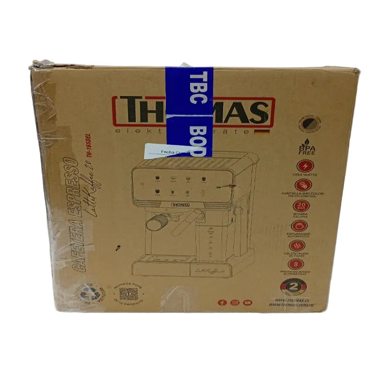 Cafetera Espresso Thomas THJ-165DEL 20 Bares, Negro