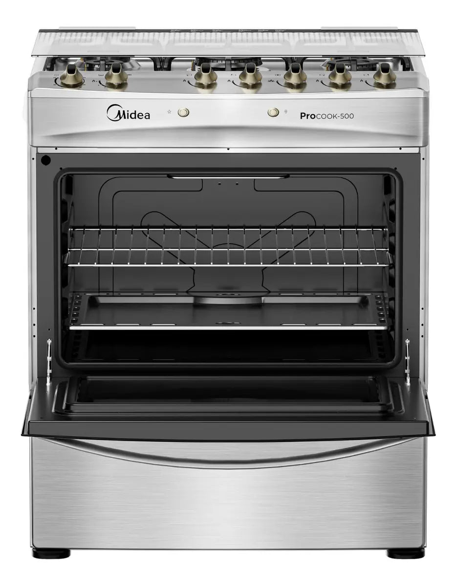 Cocina 5 Quemadores Midea MCG-5QPI30NS Inoxidable