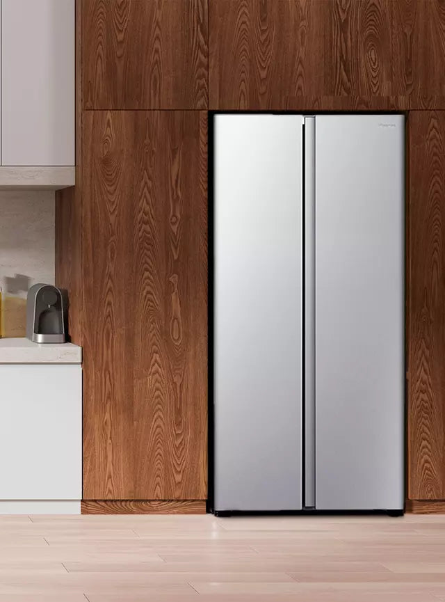 Refrigerador Congelador Dos Puertas Hisense Side By Side Rc-56ws Sistema De Deshielo Automático Silver 428 Litros