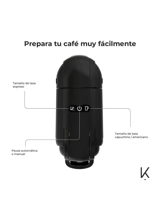 Cafetera Kitchen-IT Arezzo 4 en 1 Negro