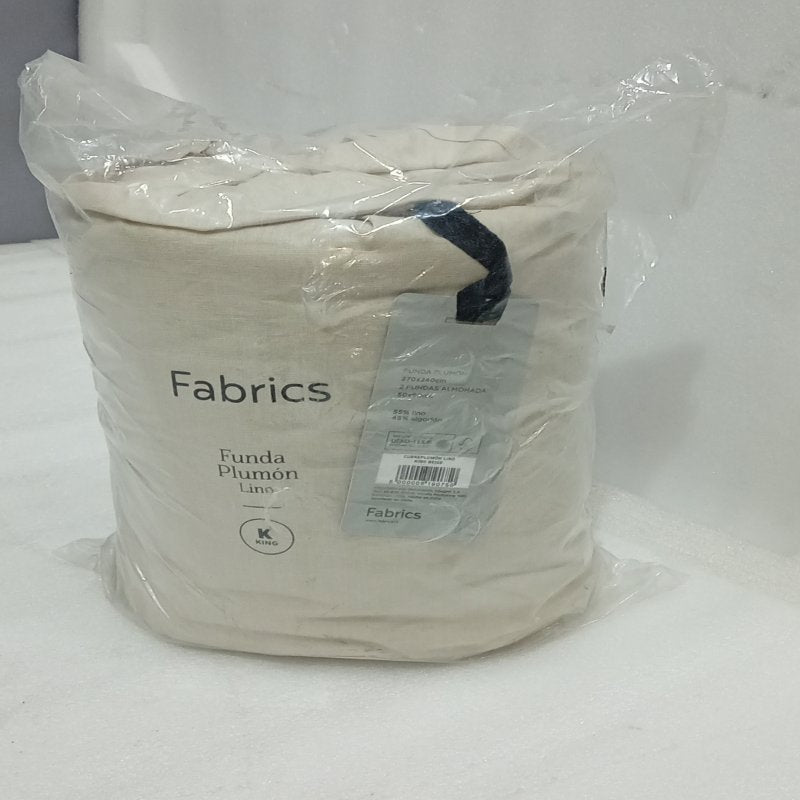 Funda Plumón Fabrics Lino King Beige