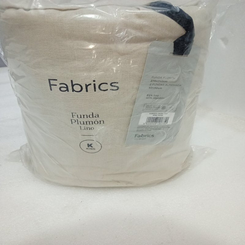 Funda Plumón Fabrics Lino King Beige