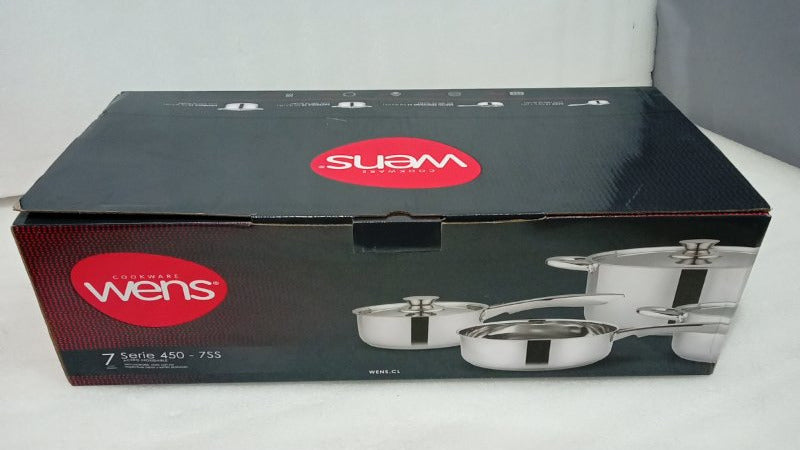 Batería de Cocina WENS Serie 450 – Acero Inoxidable 7 Piezas