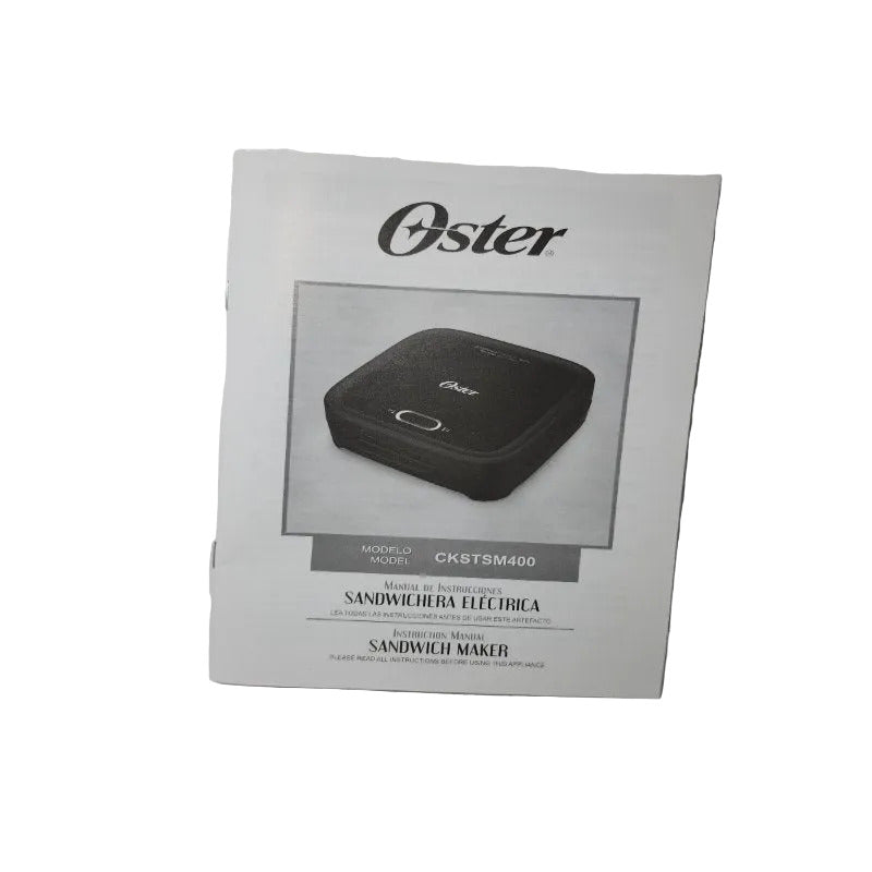 Sandwichera Oster CKSTSM400, Negro