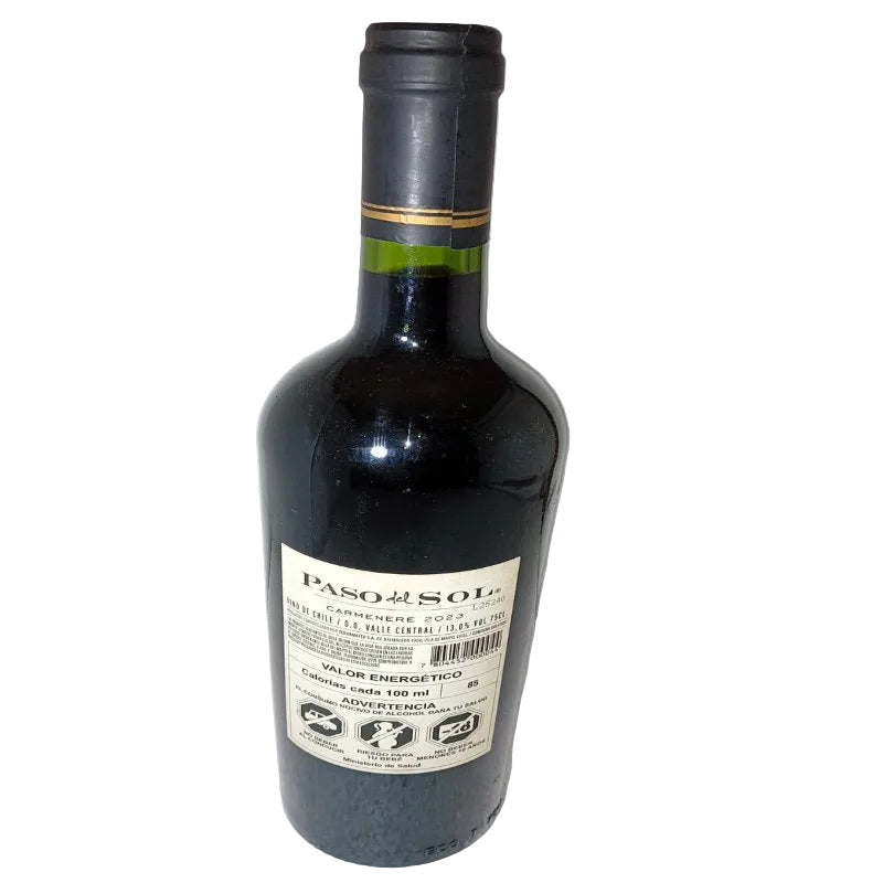 Vino Tinto Paso del Sol Carménère Valle Central 750 ml 2023