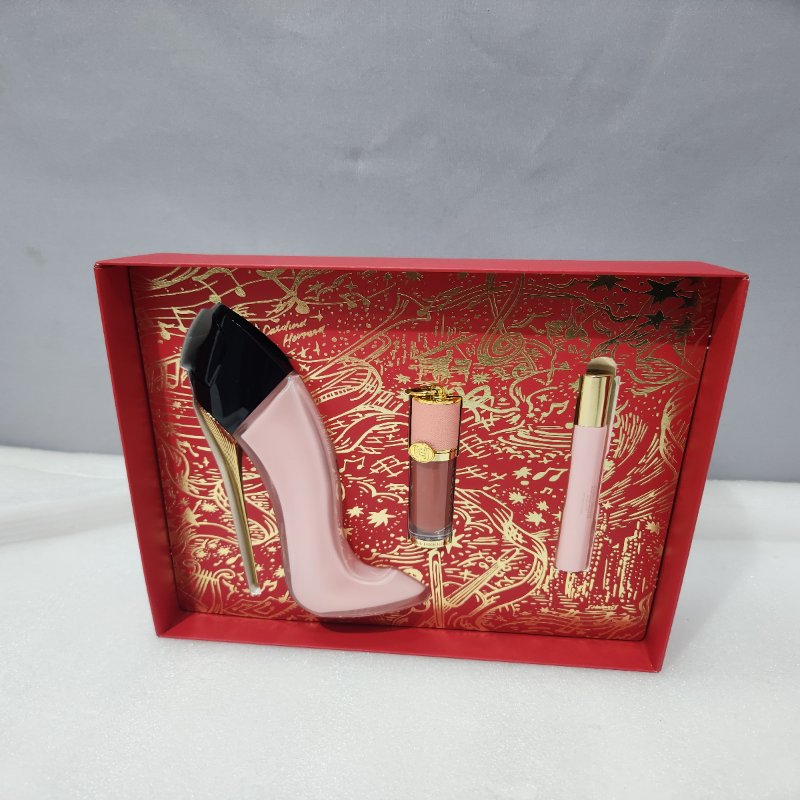 Set Perfume Carolina Herrera Good Girl Blush EDP Mujer – 80 ml + Gloss 942 Nude Desine 5 ml + EDP 10 ml