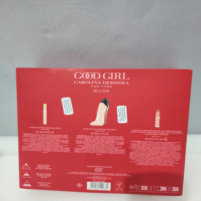 Set Perfume Carolina Herrera Good Girl Blush EDP Mujer – 80 ml + Gloss 942 Nude Desine 5 ml + EDP 10 ml