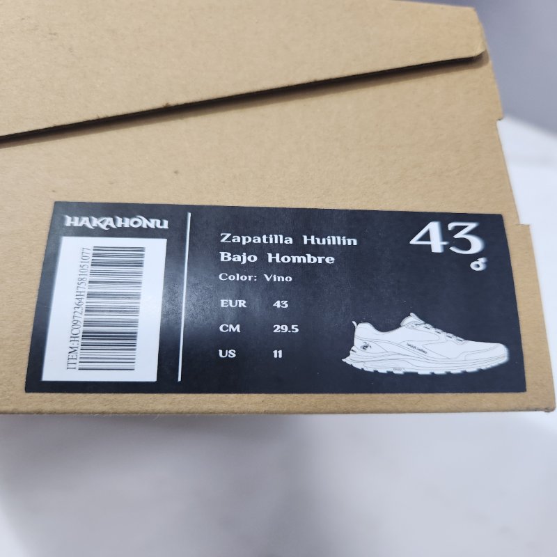 Zapatillas Haka Honu Huillín Bajo – Vino, EUR 43 / 29.5 cm, Masculino